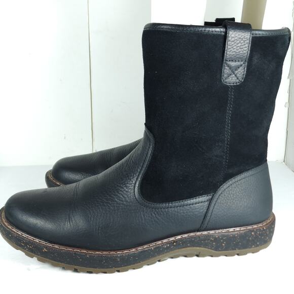 Abeo Men's Bryson US10,5 Full Grain Black Leather PullUp Orthotic Shearling Boot - Picture 2 of 16